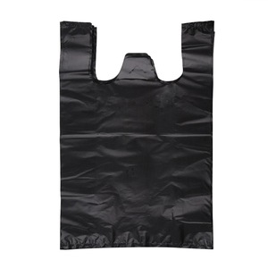 Bolsas de Camiseta Negras de HDPE Resistentes con Logotipo Personalizado, Bolsas de Compra Desechables - Product Image 5
