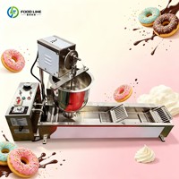 Geluidsarme, soepel lopende, continu werkende, commerciële, volautomatische donutmachine