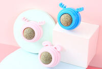 Boule rotative multifonctionnelle pour nettoyer les dents molaires de chat à la menthe Boule d'herbe à chat Jouets d'avocat à l'herbe à chat