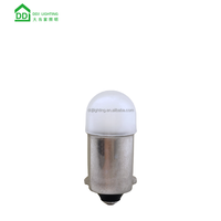 PC 밀키 커버 12V AC/DC BA9S 1W 핀볼 T10 E10 BA9S LED 표시등 전구 용 인터리오 전구 led