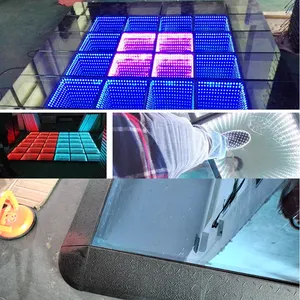 60cm Party Light Display Stage Wedding Interactive Tiles Disco Games Mirror Rgb Led Dance Floor Magnet