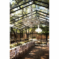 Grand chapiteau en verre de luxe en aluminium pour événements de mariage en plein air 20X40 200 personnes