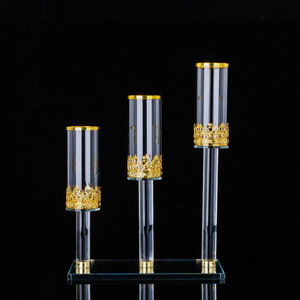 Candelabro de Cristal Grande de 8 Brazos, Diseño Europeo, Estilo Moderno, Centro de Mesa Cilíndrico Hecho a Mano para Bodas, San Valentín, Decoración del Hogar - Product Image 1