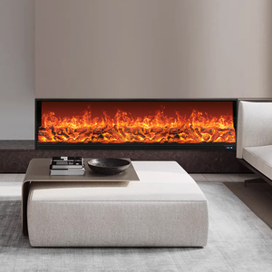 <span class=keywords><strong>Chimenea</strong></span> eléctrica de 50 pulgadas para interiores, luz Led integrada, montaje en pared, <span class=keywords><strong>chimenea</strong></span>, llama decorativa, temporizador ajustable, calentador de habitación - Product Image 3