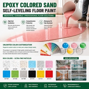 Nouvelle <span class=keywords><strong>peinture</strong></span> de revêtement de sol époxy à base d'eau, résistante à l'usure et <span class=keywords><strong>antidérapante</strong></span>, avec sable coloré, pour sols en béton d'usine/domicile - Product Image 6