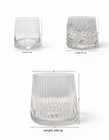 Verre à whisky conique cannelé vintage personnalisé, style esthétique, pour café glacé et cocktails