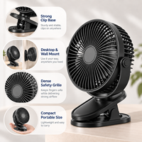 Nouveau ventilateur portable à clipser, alimenté par USB 5V, silencieux, vent puissant, pliable, télescopique, mini ventilateur pour poussette de bébé, utilisation en extérieur, en voiture