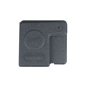 Base de Carga Inalámbrica Magnética 3 en 1 de Cuero PU OEM, Estación de Carga Rápida de 15W para Teléfono Inteligente y Reloj (CE/FCC/ROHS) - Product Image 5