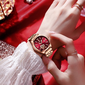 Relojes POEDAGAR para Mujer, Reloj de Pulsera de Cuarzo a Prueba de Agua, de Acero Inoxidable Color Oro Rosa, Regalo para Novia - Product Image 3