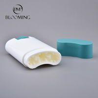 Conteneurs de déodorant push-up vides ovales en plastique de 21G, bouteille de bâton en PP à extrémité ouverte facile, tube torsadé, emballage cosmétique durable