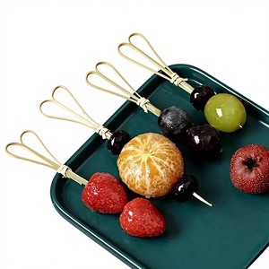Bâtonnets à cocktail en bambou de qualité supérieure, forme nouée, faits à la main, pour la présentation en hôtel, restaurant, bar, événement et traiteur - Product Image 1