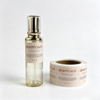 Étiquettes autocollantes personnalisées en vinyle résistant à l'eau, à l'huile et aux UV pour cosmétiques, parfums et soins de la peau, découpées sur mesure pour la promotion