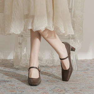 Zapatos Unisex de Tacón de Aguja de Cuero Genuino con Forro de Malla Calada, de Moda, Cómodos y con Punta, Novedad 2026 - Product Image 3