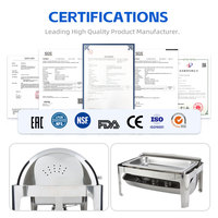 Chauffe-plats de luxe en acier inoxydable pour hôtel restaurant traiteur buffet présentoir chauffant pour restaurants traiteur