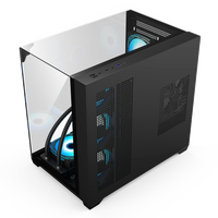 Boîtier d'ordinateur ATX, 3 côtés en verre trempé, cabinet de jeu, GPU jusqu'à 400 mm