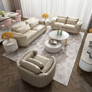 Ý da hiện đại <span class=keywords><strong>sofa</strong></span> Set thiết kế thời trang phòng khách đồ nội thất Bộ phòng khách sang trọng <span class=keywords><strong>sofa</strong></span> Set Đối với trang chủ - Product Image 3