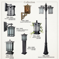 Ampoules LED néon d'extérieur de style européen, étanches IP65, blanc chaud, pour jardin, à tête simple/double, noir/bronze antique, pour villa et pelouse