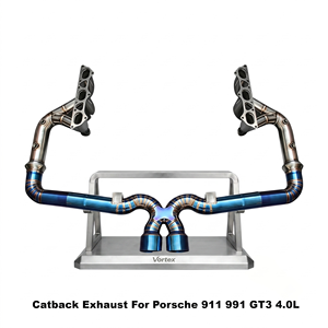 Sistema de escape completo Vortex Lightweight Burnt Titanium con válvula de vacío para Porsche 911 991 GT3 4.0L - Product Image 1