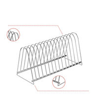 Factory Stainless Steel Shelf Vinyl Record Display Rack Creative Desktop CD Storage Shelf Home Organizer Metal Reading Holder