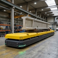 Chariot de transfert AGV (véhicule à guidage automatique) robuste certifié CE, personnalisé pour l'atelier industriel et la manutention de charges lourdes