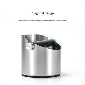 Contenedor de Residuos de <span class=keywords><strong>Café</strong></span> de Acero Inoxidable, con Barra de Golpeo Extraíble, Base de Goma Antideslizante, Apto para Lavavajillas - Product Image 3