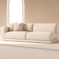Conjunto de Sofá Seccional Moderno, Tela de Lino Extra Suave, Sofá Grande con Funda Extraíble para Sala de Estar