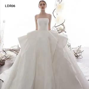 LDR06 Tay Áo Wedding Dresses Bóng Gown Bridal Dresses Thổ Nhĩ Kỳ Istanbul Bãi Biển Wedding Dress