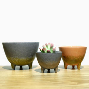 Yicai-trípode triangular para bonsái y melamina, <span class=keywords><strong>macetas</strong></span> <span class=keywords><strong>pequeñas</strong></span> <span class=keywords><strong>de</strong></span> plástico, doble Color, minimalista, único - Product Image 1