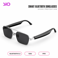 Lunettes Audio Intelligentes 5.3 Protection UV400 Étanche IPX5 Double Chargement Magnétique Commande Vocale IA Enregistrement de Réunions