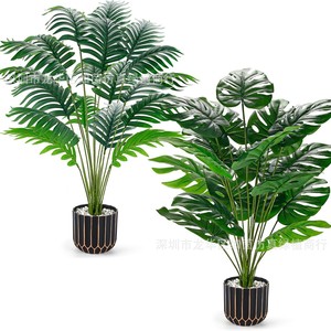 Plante artificielle Ruyin, palmier et monstera, 30cm-100cm, plante en pot pour la décoration de la maison et des hôtels - Product Image 5