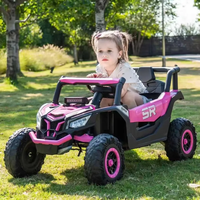 Voiture électrique 12V 4x4 pour grands enfants, jouet électrique UTV avec télécommande parentale, pneus en plastique, 4 amortisseurs