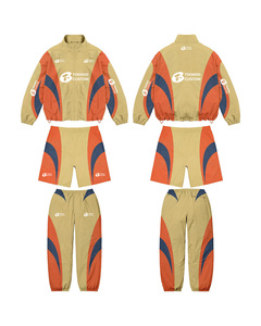 Tùy Chỉnh Quá Khổ Nylon Đồng Bằng Bộ Mùa Thu Quần Áo Cổ Điển Windproof Áo Khoác Nylon Tracksuit Áo Gió Áo Khoác Tracksuit Cho Nam Giới - Product Image 3