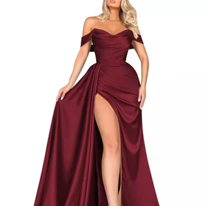 Vestido de Fiesta Corto de Color Sólido 2025 para Mujer, Vestidos de Noche Sexys con Hombros Descubiertos para Cenas Formales - Product Image 4