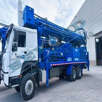 Foreuse rotative hydraulique haute performance montée sur camion pour l'exploration géothermique de puits profonds de 600 m et le forage de puits d'eau