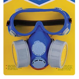 CITICITY Lot de 2 masques respiratoires de sécurité anti-gaz toxiques nocifs avec protection oculaire et lunettes de sécurité - Product Image 3