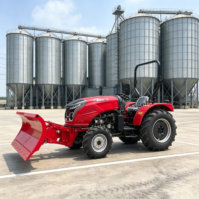 50HP 4WD Compact Tractor with Front Snow Blade Multi-Functional Diesel Agricultural Tractor Compatible with Multiple Implements