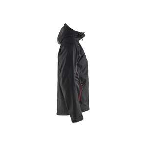 BLAKLADER-Veste Softshell 475325169956M avec capuche Noir/Rouge-VESTES DE TRAVAIL EAN 7330509689592 - Product Image 3
