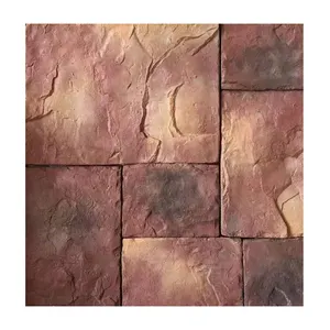حائط خارجي طبيعي قلعة حجرية قالب خرساني لوح صخري حجر تربيعي لوح لوح كسوة حائط