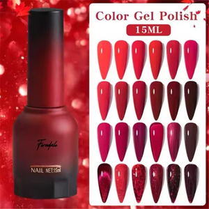 Suministros de Gel para Uñas OEM, Esmalte de Gel UV, Serie Roja Otoño-Invierno - Product Image 4