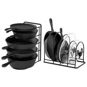SOPEWOD Dish Rack Plate Rack Stand Pot Lid Holder Kitchen Cabinet Organizer for Bowl, Cup, Cutting Board organizer