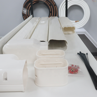 Couverture de tuyauterie pour climatiseur split, PVC ABS HL75 à HL160, résistante aux UV, conforme ROHS, pour installation résidentielle
