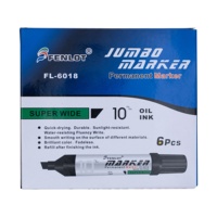 Marqueur permanent de gros ciseau de haute qualité respectueux de l'environnement vente chaude OEM/ODM fourniture 10mm papier à pointe de brosse plate écriture