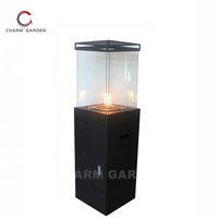 CZYD5206 Chauffage d'extérieur pour jardin, cour et terrasse, au propane, commercial et résidentiel, avec roues, foyer en acier durable
