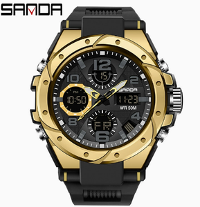 New SANDA 739 Men's Dual Display Digital Sport Wristwatch Wate - Product Image 6