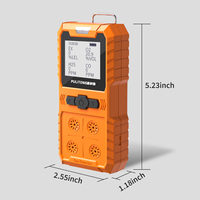 Detektor Gas 4, Monitor Gas Portabel 4, Detektor Multi Gas H2S, O2, CO dan EX, Layar LCD Isi Ulang, Monitor H2S