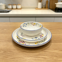 Service de table de 32 pièces blanc et or, vaisselle personnalisée pour mariage, porcelaine de luxe