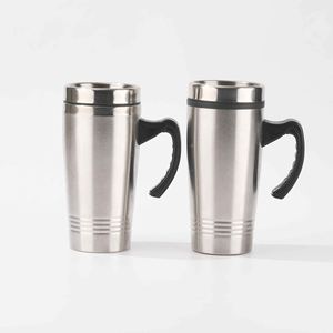 Stainless Steel Tumbler Vacuum Insulated Double Wall with Handle and Lid Leak-Proof <b>Large</b> Capacity for Travel Minimalist Design - Product Image 1