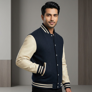 Vestes varsity pour hommes de qualité supérieure, très demandées, disponibles dans toutes les couleurs, avec logo personnalisé et motif, poches personnalisées sur les deux côtés, en vente. - Product Image 1