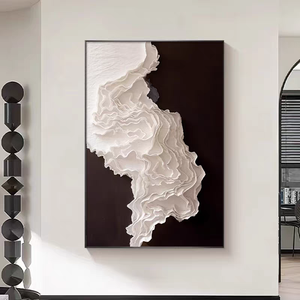 Décoration d'intérieur 3D en gros, Art mural moderne abstrait nordique noir et blanc, Design tendance, Impression <span class=keywords><strong>sur</strong></span> papier, Peinture en <span class=keywords><strong>porcelaine</strong></span> cristalline - Product Image 4