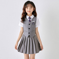 Conjunto de uniforme de escuela primaria de reserva para primavera otoño disfraz de graduación de jardín de infantes uniforme de clase para niños